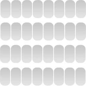 Mini Metal Plates for Magnetic Mount, Wall, Phone Holder, Case, Magnet, Crafts, DIY. Kit of 32 Silver Small 0.4" x 0.8" Iron Discs with 3M Adhesive Backing. Steel Replacement Sticker Set 32 Pack