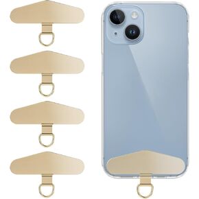 4PCS Metal Phone Tether Tabs, Phone Lanyard Replacement Part Universal Cellphone Lanyard Patch Pad without Adhesives