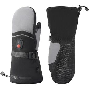 Heated Gloves for Men Women, Rechargeable Full Hands Electric Gloves Heated Touchscreen Gloves Winter Heating Gloves for Riding Ski Snowboarding Hiking Cycling (Large)