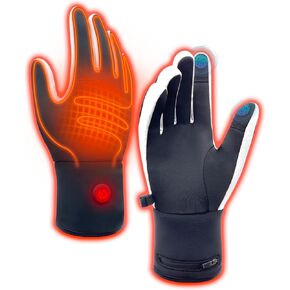 Heated Glove Liners for Men Women, Rechargeable Battery Electric Heated Gloves, Winter Warm Glove Liners for Arthritis Raynaud, Thin Gloves Motorcycle Ski Snowboarding Riding Hiking