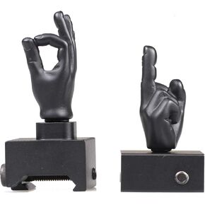 Stinger Novelty Finger Sight Set, Front and Rear Iron Sight Set, Fit Picatinny Rail and Weaver, Straight 90 Degree