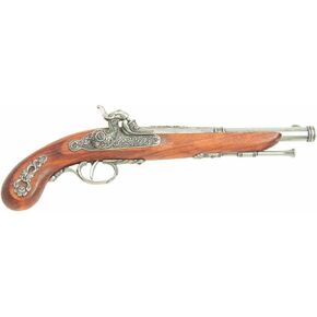 Denix 19th Century French Percussion Dueling Pistol, Grey - Non-Firing Replica