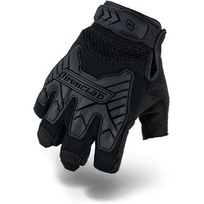 Ironclad IEXT-FIBLK-04-L Tactical Fingerless Impact Glove Black, Large