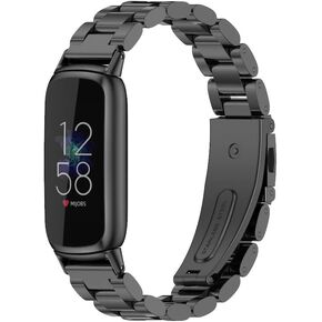 MIJOBS Metal Band Compatible with Fitbit Luxe, Stainless Steel Adjustable Waterproof Wristband Strap Replacement for Fitbit Luxe Fitness and Wellness Tracker in Saudi Arabia