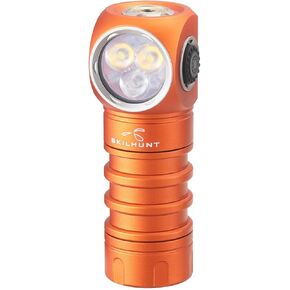 SKILHUNT H200 Mini Headlamp Flashlight,1000 lumens USB Magnetic Rechargeable LED Headlamp,Hands-Free Reliable Angle Ligh for Running Camping Hiking Caving (Orange, H200 Mini 3000K High CRI)