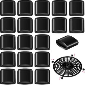 20Pcs Rubber Non-Scratch Protective Covers, Air Fryer Cover Tray Rubber Feet, 0.31in Tip Silicone Air Fryer Rubber Bumpers Air Fryer Replacement Parts Protective Covers for Air Fryer Grill Pan
