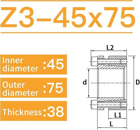 Z3-25mm ID 50mm OD 31mm Width Expansion Coupling Tensioning Sleeve Expansion Sleeve Bushing Keyless Shaft Sleeve Connection Sleeve Clamping Sets Clamping Elements in Kuwait