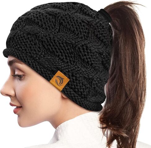 Gifts for Women Teen Girls Christmas Stocking Stuffers for Women Teenage Girls: Winter Knit Ponytail Hat Beanie in Saudi Arabia