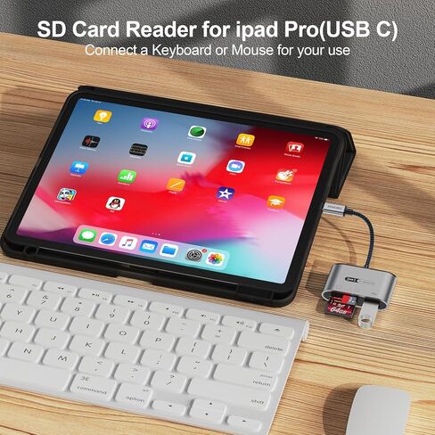SD Card Reader for Android Phone iPhone 15, USB C 3-in-1 Memory Card Adapter 5Gbps Data Trandfer Speed 2TB Capacity for Type C Devices in Saudi Arabia