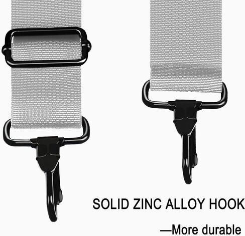 Askuko Shoulder Strap 56 Inch, Universal Adjustable Shoulder Belt Replacement Laptop Bag Shoulder Strap with Metal Hooks for Briefcase, Laptop Messenger Crossbody Bag, Luggage Duffel Camera, Black in Saudi Arabia