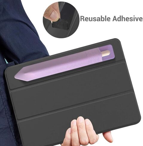Pencil Holder Compatible with Pencil 2nd Generation and 1st Gen, [Stylus Pens Protected and Safe] Elastic Pencil Pouch Adhesive Sleeve Attached to Case for Stylus Pens -Purple - 2pc in Saudi Arabia