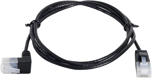 xiwai كابل إيثرنت Cat6 فائق النحافة RJ45 بزاوية إلى مستقيمة UTP كابل شبكة سلك تصحيح 90 درجة Cat6a LAN لأجهزة الكمبيوتر المحمول وجهاز التوجيه TV Box (1.0 متر) in Saudi Arabia