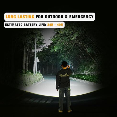 KunHe 2 Pack 3-Cell D Flashlight، مصباح يدوي كبير شديد التحمل مع 1000 لومن عالي، شعلة من سبائك الألومنيوم قابلة للتكبير، مثالية للطوارئ المنزلية والتخييم والمغامرات الخارجية in Kuwait