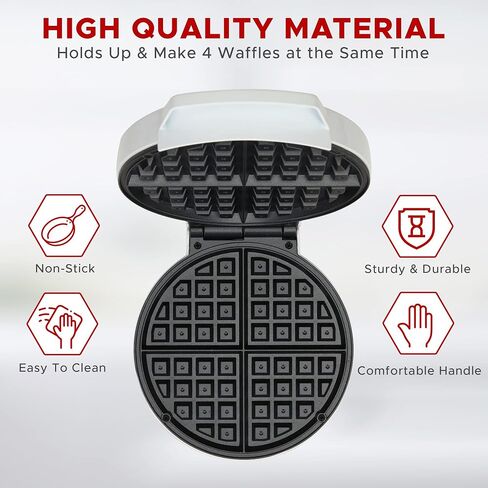 Lumme Waffle Maker Electric Waffle Maker Machine Waffle Iron for Individual Waffles, Paninis, Hash browns, other on the go Breakfast, Lunch, or Snack (Black) in Saudi Arabia