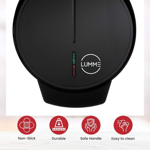 Lumme Waffle Maker Electric Waffle Maker Machine Waffle Iron for Individual Waffles, Paninis, Hash browns, other on the go Breakfast, Lunch, or Snack (Black) in Saudi Arabia
