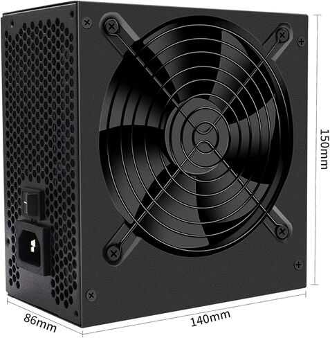 مصدر طاقة 700 واط ATX Gaming PC PSU Active PFC الجهد الكامل 110/220 فولت مصدر طاقة الكمبيوتر ذهبي مع واجهة طاقة رئيسية 20+4pin لخادم سطح المكتب in Kuwait