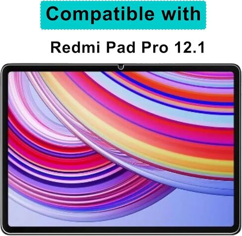 (عبوة من قطعتين) مصممة لواقي الشاشة Xiaomi Redmi Pad Pro مقاس 12.1 بوصة من الزجاج المقوى، مضاد للخدش، خالٍ من الفقاعات in Kuwait