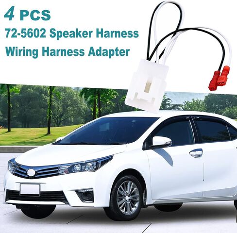 72-5602 Car Replacement Door Speaker Wiring Harness Plug Connector for 2011-2021 Ford F-150 Fusion Escape Focus Bronco Mustang Mondeo MK4 Mazda 2 3 6 CX5 Cable Plug Speakers Harness (Pack of 4) in Saudi Arabia