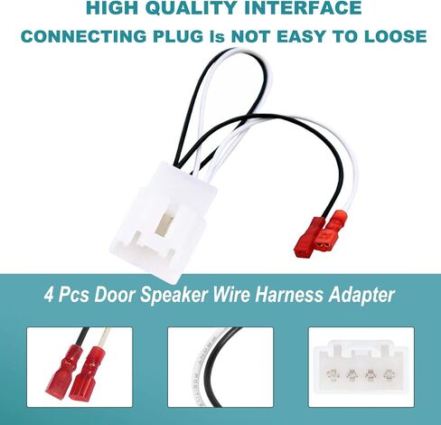 72-5602 Car Replacement Door Speaker Wiring Harness Plug Connector for 2011-2021 Ford F-150 Fusion Escape Focus Bronco Mustang Mondeo MK4 Mazda 2 3 6 CX5 Cable Plug Speakers Harness (Pack of 4) in Saudi Arabia