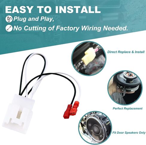 72-5602 Car Replacement Door Speaker Wiring Harness Plug Connector for 2011-2021 Ford F-150 Fusion Escape Focus Bronco Mustang Mondeo MK4 Mazda 2 3 6 CX5 Cable Plug Speakers Harness (Pack of 4) in Saudi Arabia
