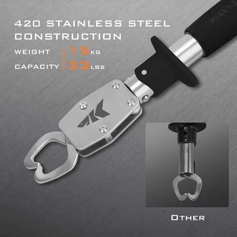 KastKing Fishing Pliers, Fish Lip Gripper or Fish Scale Combo Saltwater Resistant Fishing Tools, Fishing Gear with Rubber Handle, Lanyard, Line Cutter Hook Remover with Sheath, Ice Fishing Gift Men in Saudi Arabia