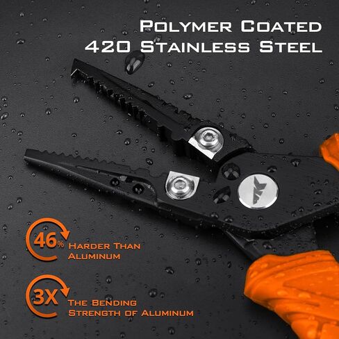 كماشة الصيد من KastKing، مقبض شفاه السمك أو مقياس السمك، أدوات صيد مقاومة للمياه المالحة، معدات صيد بمقبض مطاطي، حبل قصير، مزيل خطاف قطع الخط مع غمد، هدية صيد الجليد للرجال in Kuwait