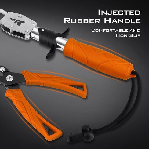 كماشة الصيد من KastKing، مقبض شفاه السمك أو مقياس السمك، أدوات صيد مقاومة للمياه المالحة، معدات صيد بمقبض مطاطي، حبل قصير، مزيل خطاف قطع الخط مع غمد، هدية صيد الجليد للرجال in Kuwait
