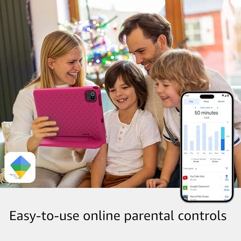 ApoloSign Tablet for Kids, Android 13 Kids Tablet with Case Included, Bright 10.1-Inch HD Screen, Pre-Installed Educational Apps, Parental Controls, 32 GB, Ideal Gifts for Children in Saudi Arabia