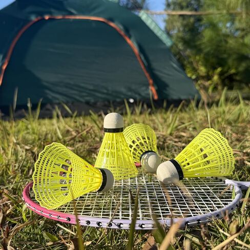 12 Pack Nylon Badminton Shuttlecocks Birdies Nylon Feather Shuttlecocks Badminton Birdies Great Stability ＆ Durability Indoor Outdoor Sports Hight Speed Training Badminton Balls（White） in Saudi Arabia