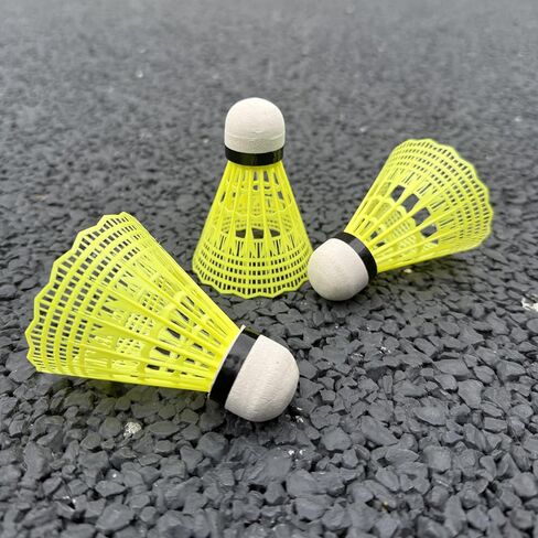 12 Pack Nylon Badminton Shuttlecocks Birdies Nylon Feather Shuttlecocks Badminton Birdies Great Stability ＆ Durability Indoor Outdoor Sports Hight Speed Training Badminton Balls（White） in Saudi Arabia