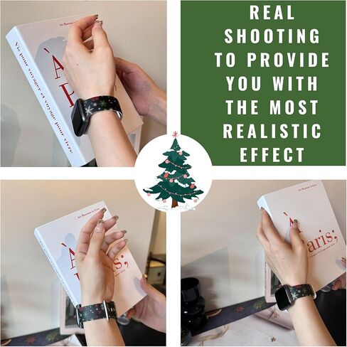 أشرطة ساعات عيد الميلاد المتوافقة مع ساعات Apple Watch 38 مم 40 مم 41 مم 42 مم 44 مم 45 مم، أساور بديلة لعيد الميلاد من السيليكون لعيد الميلاد متوافقة مع جميع سلاسل iWatch in Kuwait