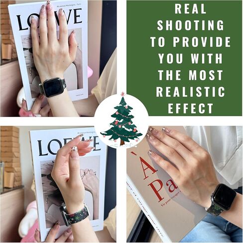 أشرطة ساعات عيد الميلاد المتوافقة مع ساعات Apple Watch 38 مم 40 مم 41 مم 42 مم 44 مم 45 مم، أساور بديلة لعيد الميلاد من السيليكون لعيد الميلاد متوافقة مع جميع سلاسل iWatch in Kuwait