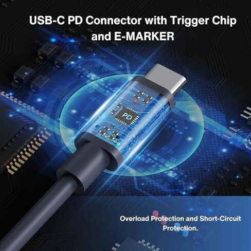DC to USB-C Power Cable Cord with LED 19AWG for Starlink Mini 3M/10FT, Waterproof Barrel Jack, Support 100W 20V/5A PD Input, Compatible with USB-C Power Bank Charger Power Supply in Saudi Arabia