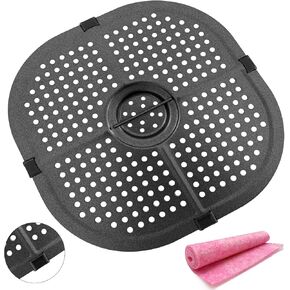 Air Fryer Grill Pan For Gourmia GAF798 7QT Air Fryers, 9.1IN Upgraded Square Nonstick Air Fryer Grill Crisper Plate, Air Fryer Crisper Tray Rack Grate Grid for Gourmia 7Quart Air Fryer