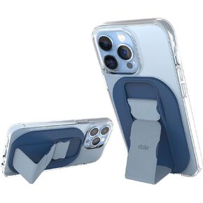 CLCKR Phone Holder & Grip for MagSafe, Adjustable Magnetic Stand & Finger Holder, Designed for iPhone 15, 15 Pro, 15 Pro Max, 15 Plus, iPhone 14, iPhone 13, 12 Models – Blue