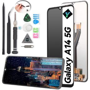 YWLRONG LCD for Samsung Galaxy A14 5G Screen Replacement Display LCD Touch Screen Digitizer Assembly for A14 5G/A146U Replacement with Kit(Black)