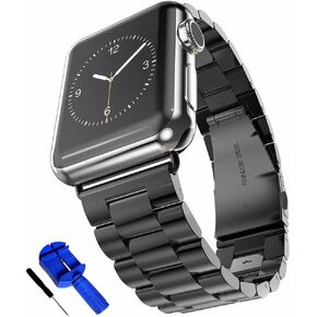 Solid Stainless Steel Band Compatible with Apple Watch 49mm 46mm 45mm 44mm 42mm 41mm 40mm 38mm, Metal Strap for iWatch Series Ultra/Ultra2/10/9/8/7/6/5/4/3/2/1 SE Women and Men