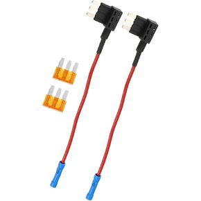 1 Set Universal 2pcs Car Fuse Tap Add a Circuit Adapter 12V with 2pcs 5A Micro3 ATL Blade Type Fuse Stylish Design