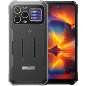Case for Blackview BL8000 + [2 Pack] Glass Screen Protector Tempered Film - Transparent Silicone Soft Flexible Bumper Shockproof TPU Protective Cover Shell for Blackview BL8000 (Clear)