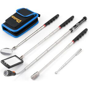 Telescoping Magnetic Pickup Tool Set-Extendable Magnet Flashlight with Inspection Mirror, Birthday Gifts for Men or Women, Boyfriend, Him, Husband, Father, Handyman, Mechanic in Kuwait