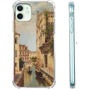 Case for iPhone 12 with Renaissance Art Design,Cute Angel God Greek Mythology Painting Pattern Case,Clear Soft TPU Bumper Case,6.1"(Mythology,12)