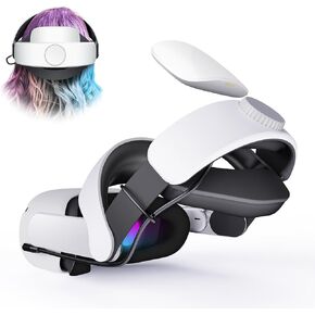 Quest 2 Head Strap with Battery for Oculus Quest 2, Meta Quest 2 Accessories Compatible with Quest 2, Replacement for Meta Quest 2 Elite Strap,Adjustable Quest 2 Head Strap with Enhanced Support…