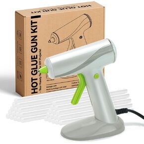 SUBCULTUREPICK Hot Glue Gun,30 Hot Glue Sticks, Fast Preheating Hot Melt Gun, Mini Glue Gun Kit for Kids DIY School Craft Projects and Home Repairs,20W Power (White)