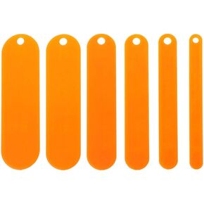 BIBABLYKE 6 PcsSet Fishing Netting Shuttle 6 Size Tackle Plastic Net Making Repair Tools Shown Plastic