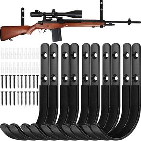Hicarer Gun Racks for Wall Gun Hooks Saddle Rack Wall Mount Gun Wall Rack Rifle Wall Mount Hunting Rifle Accessories Hangers for Shotguns Pistol Archery Bow Hockey Stick Baseball Bat