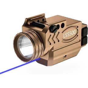 1000 Lumens Weapon Laser Light Combo, Aluminum Tactical LED Flashlight and Purple Laser with Momentary and Strobe Function, Magnetic USB Rechargeable, Fits for Full and Compact Rail Mounted