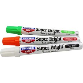 Birchwood Casey Long-Lasting Fast-Drying Super Bright Touch-Up Pen Kit for Deep Scratches and Worn Areas, Green, Red & White