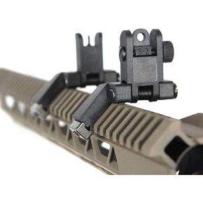 Ultralight Flip Up Sight 45 Degree Offset Rapid Transition Front and Backup Rear Sight