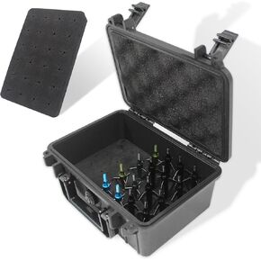 Archery Broadhead Case Arrows Box Hunting Accessory ABS Waterproof Storage Holder Holds 28 Fixed or Mech Broadheads(Case Only)