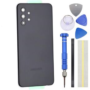 Matte Black Back Panel Cover Replacement for Samsung Galaxy A32 5G with Pre-Cut Adhesive Rear Camera's Frame and Glass Cover and Installation Tool Kit